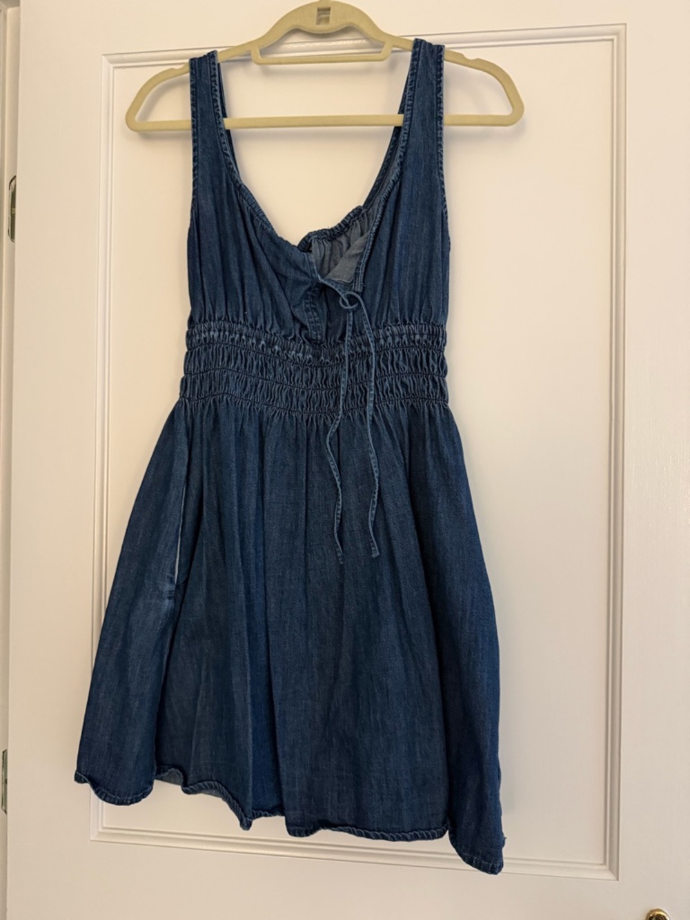 Gap Denim-Blue Smocked Waist Sundress